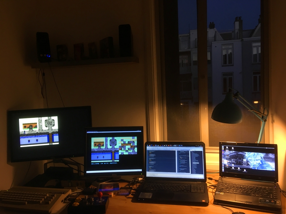 Ready to conquest the galaxy. On the screens, Meonlawel game work in progress.