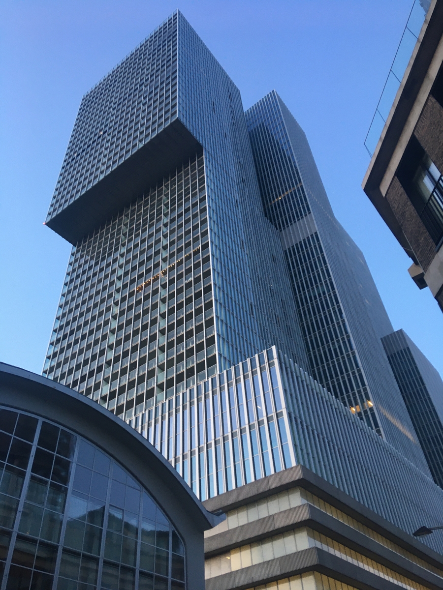 The iconic 'De Rotterdam' building
